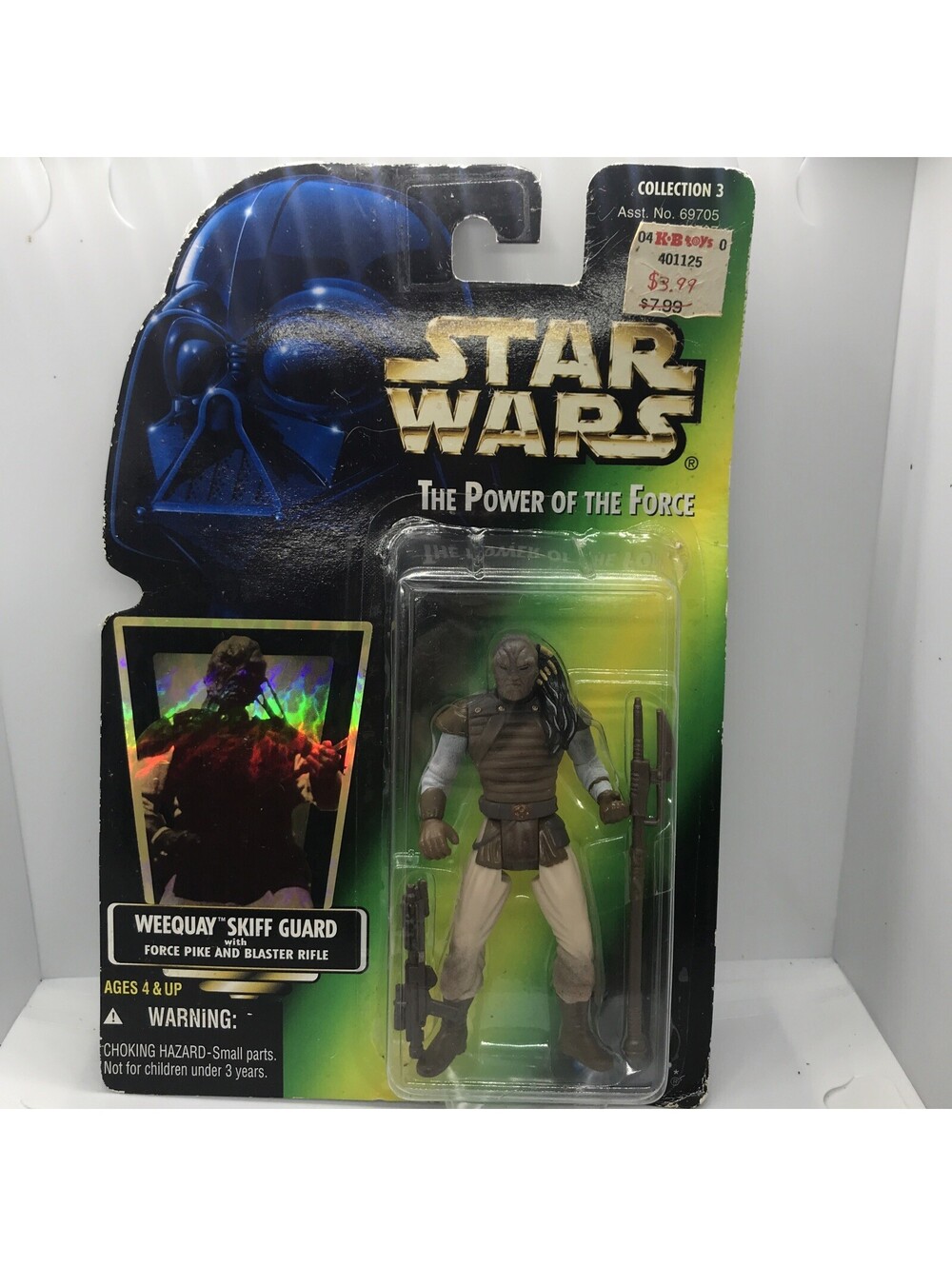 Hasbro Star Wars Power Of The Force Green Card Weequay Skiff Guard Action Figure